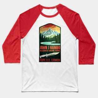 John J Rambo Wilderness Survival School Baseball T-Shirt